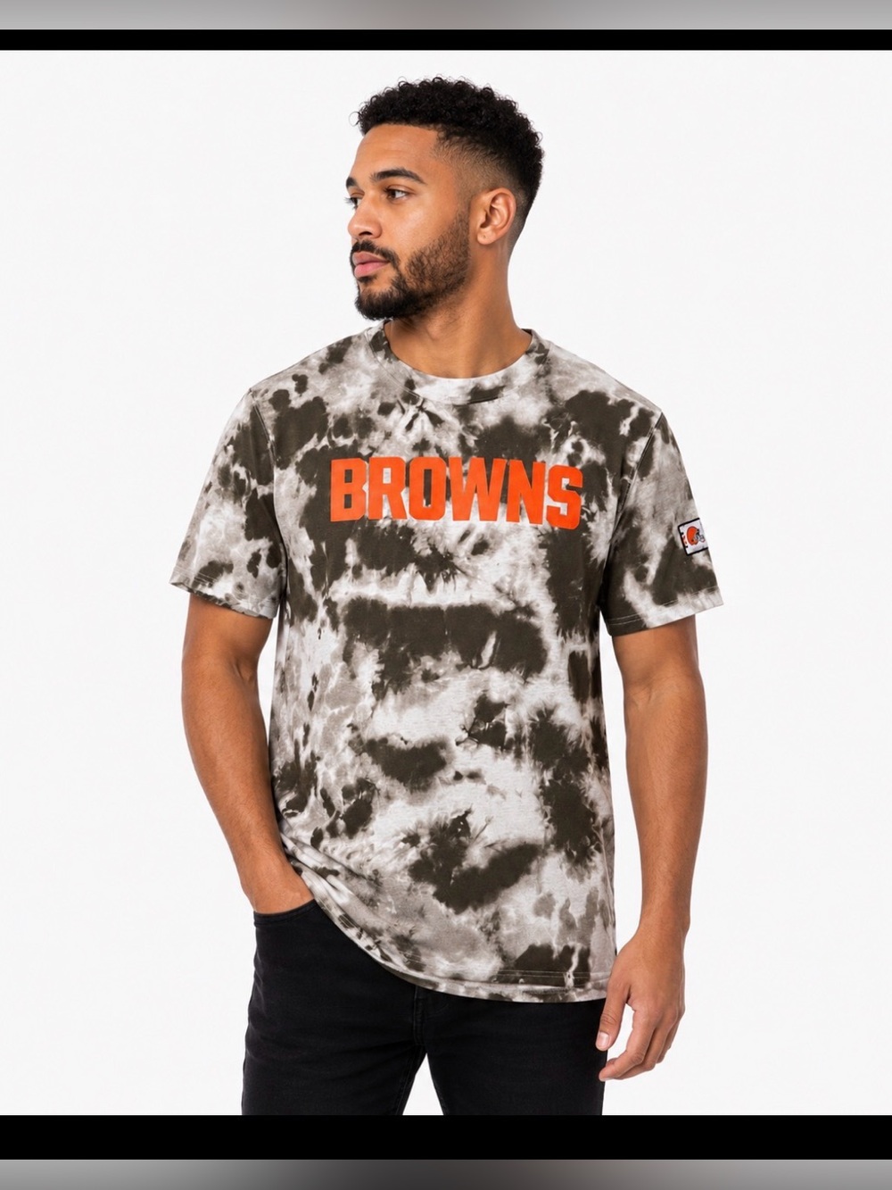 Cleveland Browns Tie Dye T-Shirt Men’s Large NFL Football Graphic Tee Lg